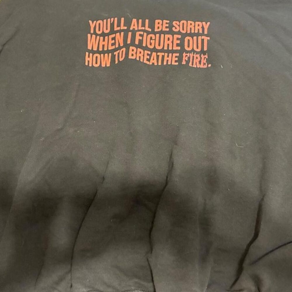 Gildan Women's Black 3x You'll Be Sorry When I Figure How to Breath Fire